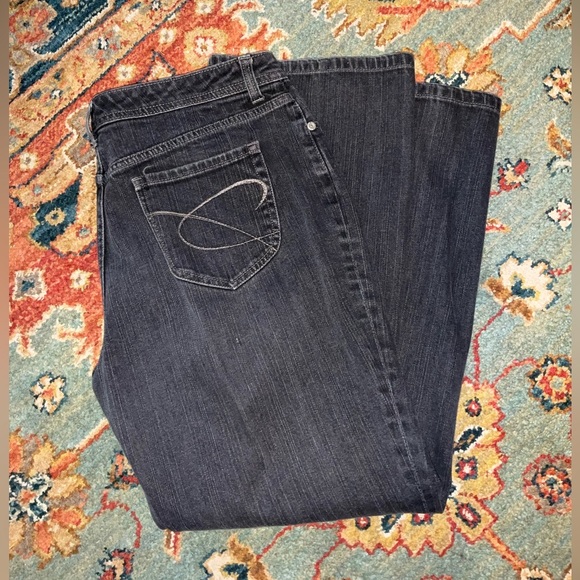 Womens Chicos Platinum Denim Sz 1 Short Black Washed Denim Stretch Jeans - Picture 9 of 9